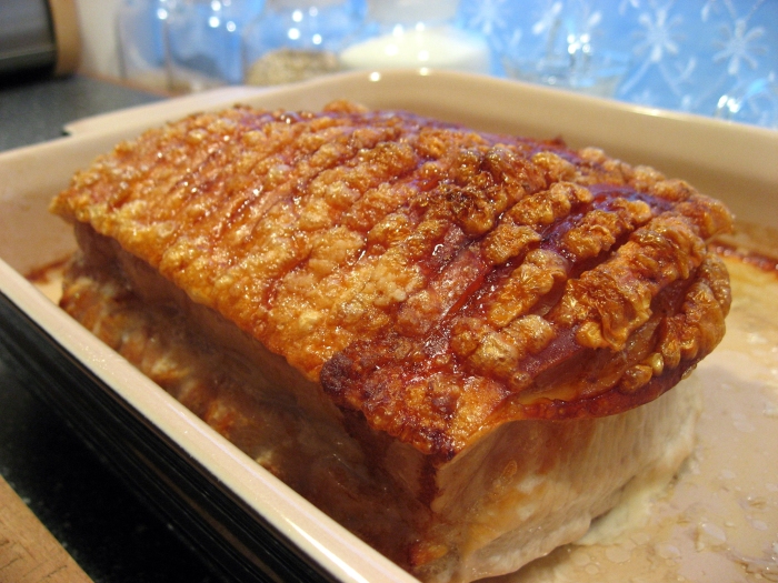 Flæskesteg med sprød svær