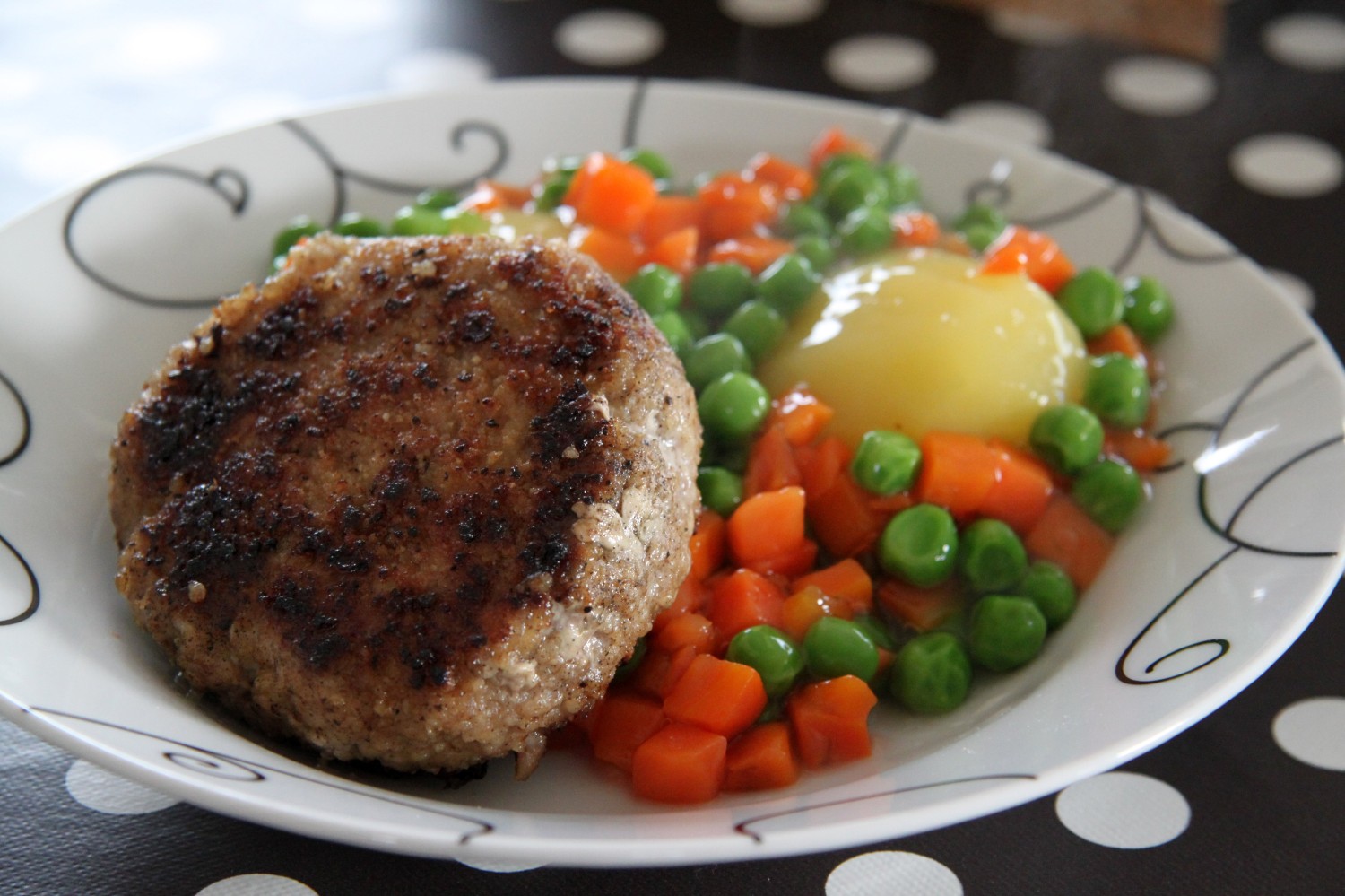 Karbonader med grønærter